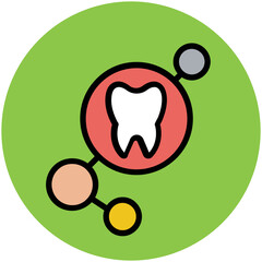 Clean teeth flat icon design 