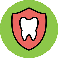Clean teeth flat icon design 
