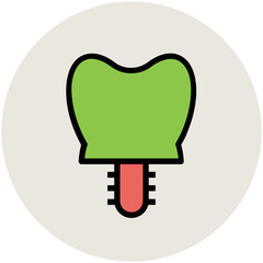 Clean teeth flat icon design 
