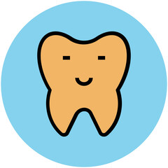 Clean teeth flat icon design 