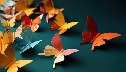 butterflies paper craft