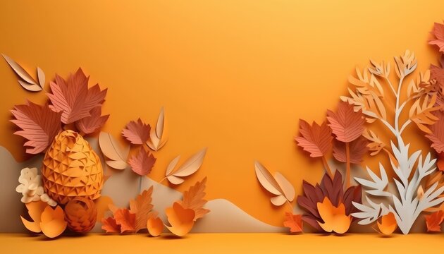 autumn leaf paper craft