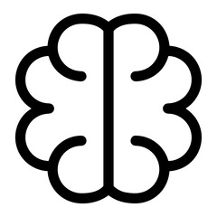 Brain idea symbol icon vector image. Illustration of the creative intelligence think design image