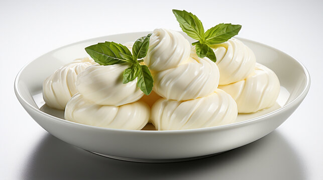dumplings with cream HD 8K wallpaper Stock Photographic Image
