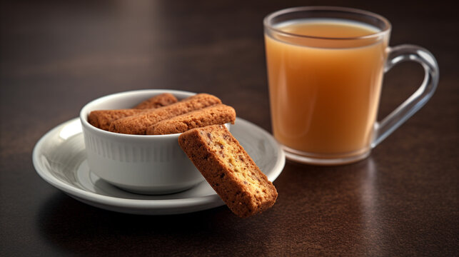 coffee and cookies HD 8K wallpaper Stock Photographic Image

