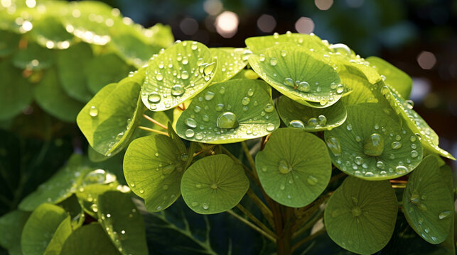 dew on a leaf HD 8K wallpaper Stock Photographic Image

