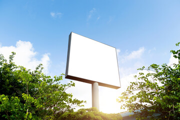Blank outdoor billboard ready for new advertisement