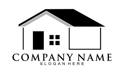 Elegant house simple illustration vector logo