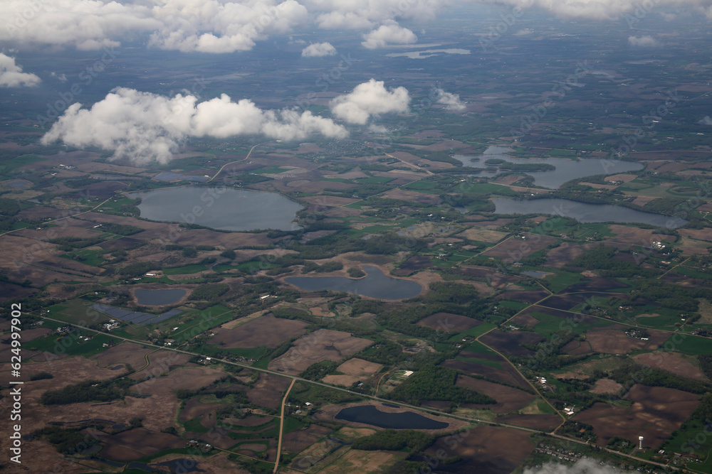 Wall mural Aerial view of Watertown Township, Minnesota