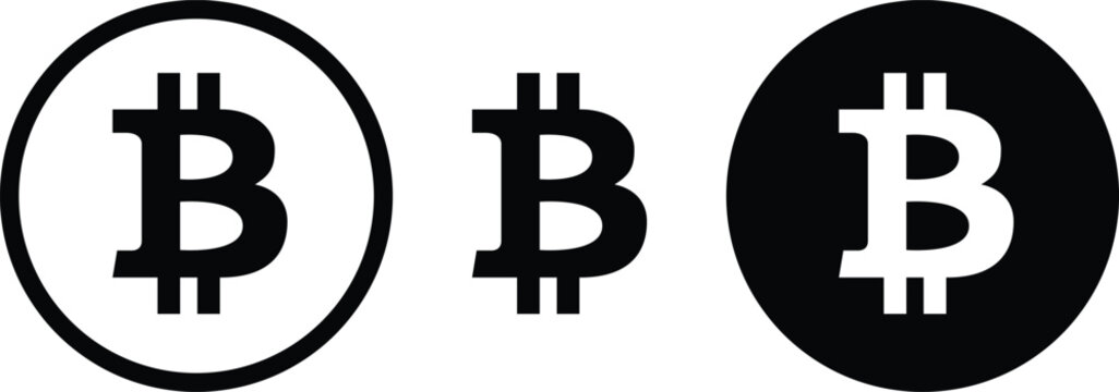 Bitcoin cryptocurrency symbol icon. Bitcoin vector illustration. Bitcoin circle
