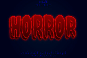 Horror Editable Text Effect Emboss Cartoon Style