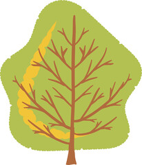 The autumn tree png image