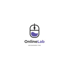 online lab logo, computer lab logo design on isolated background