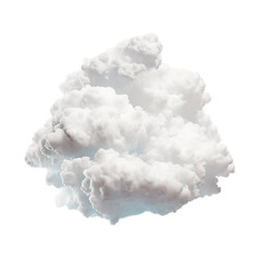 Isolated PNG cutout of a cloud on a transparent background, Generative Ai.