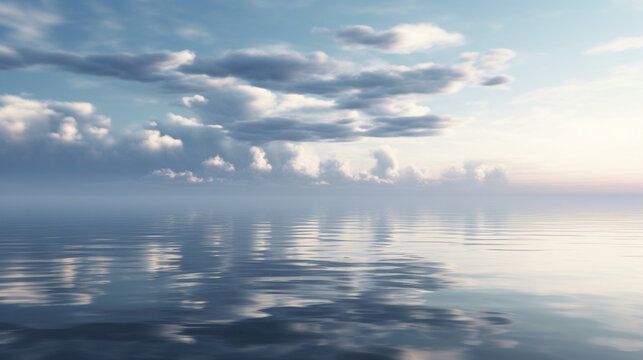clouds reflected in water HD 8K wallpaper Stock Photographic Image
