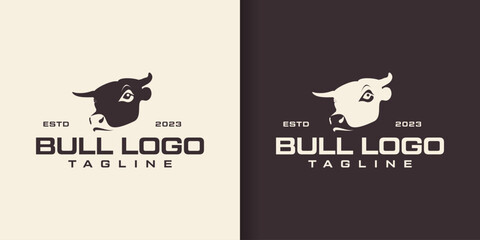 Bull Vector Graphic Template Download Modern