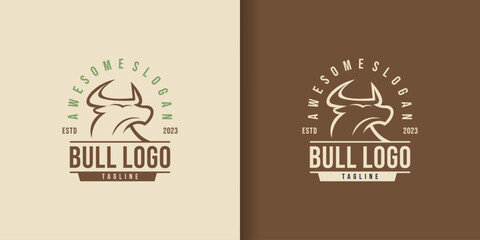 buffalo simple design vector template