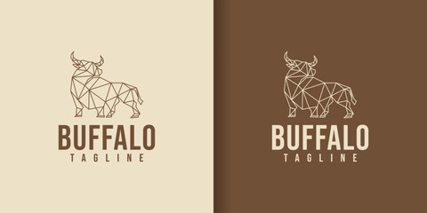 Modern buffalo tech logo design