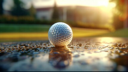 golf ball  HD 8K wallpaper Stock Photographic Image
