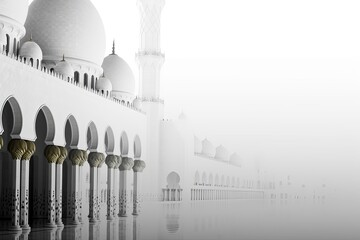 White Islamic Mosque Background