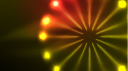 Neon glowing circles, magic energy space light concept, abstract background wallpaper design
