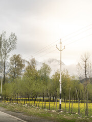 Obraz premium Breathtaking landscape and mountains of Kashmir stock image. 