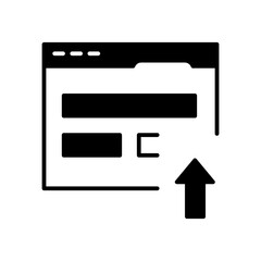 up in web glyph icon