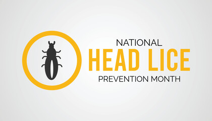 National Head Lice (PEDICULOSIS) prevention month observed each year during September. banner, poster, card, background design.