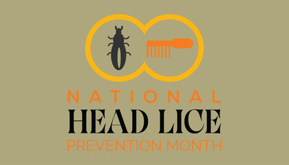 National Head Lice (PEDICULOSIS) prevention month observed each year during September. banner, poster, card, background design.