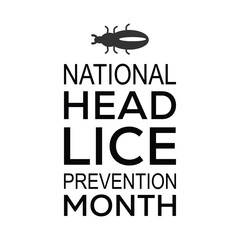 National Head Lice (PEDICULOSIS) prevention month observed each year during September. banner, poster, card, background design. - obrazy, fototapety, plakaty