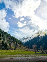 Fototapeta na wymiar Breathtaking landscape and mountains of Kashmir stock image. 