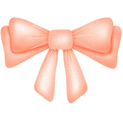 peach ribbon bow