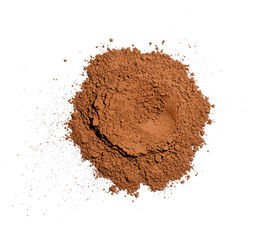 cocoa powder isolated on white