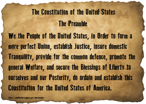 The U.S. Constitution: Articles, Amendment, Preamble