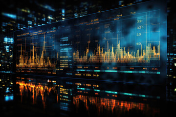 Obraz na płótnie Canvas Digital generated currency exchange stock chart motion