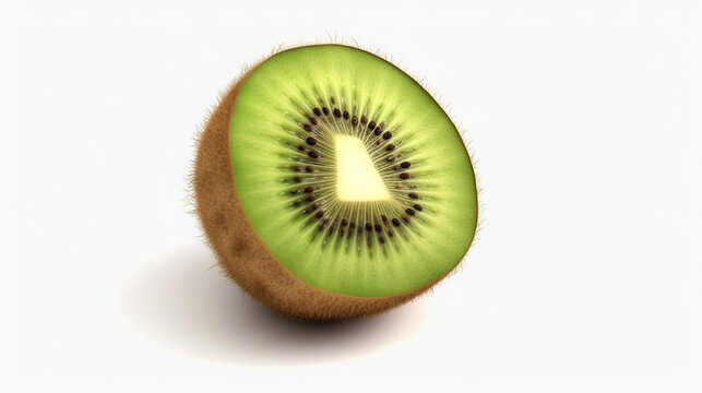 kiwi fruit isolated on white background HD 8K wallpaper Stock Photographic Image

