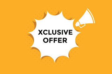 exclusive offer button web banner templates. Vector Illustration 