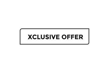 exclusive offer button web banner templates. Vector Illustration 