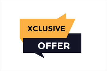 exclusive offer button web banner templates. Vector Illustration 