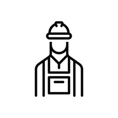 Black line icon for labor 