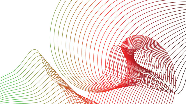 black red white green abstract tech wavy lines gradient background isolated