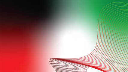 black red white green abstract tech wavy lines gradient background 