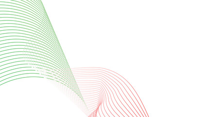green red white abstract tech wavy lines gradient background  © Dipak