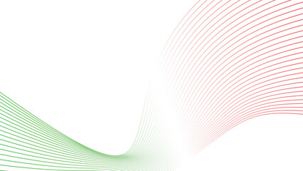 green red white abstract tech wavy lines gradient background 