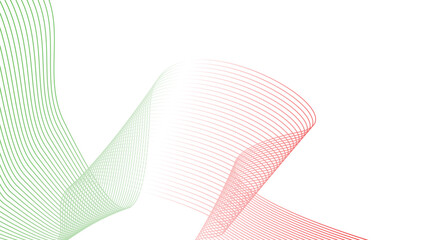 green red white abstract tech wavy lines gradient background  © Dipak