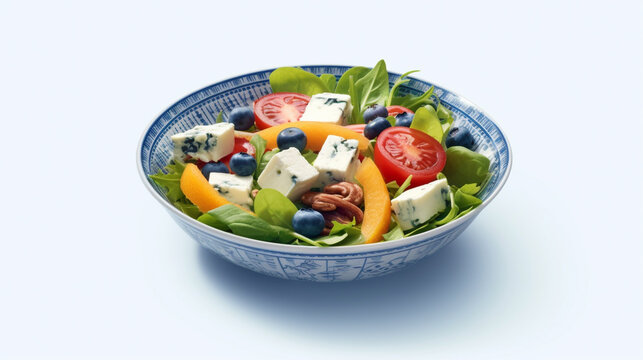 fresh vegetable salad HD 8K wallpaper Stock Photographic Image
