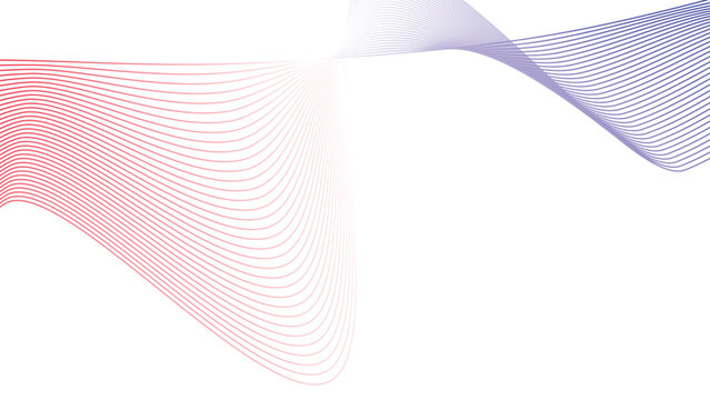 blue white red flag abstract tech wavy lines background isolated