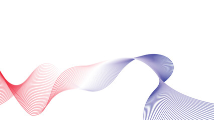 blue white red flag abstract tech wavy lines background isolated