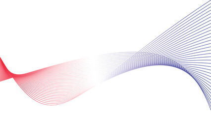 blue white red flag abstract tech wavy lines background isolated