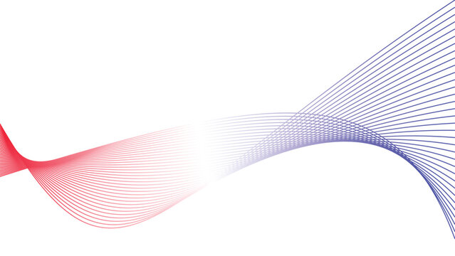 blue white red flag abstract tech wavy lines background isolated